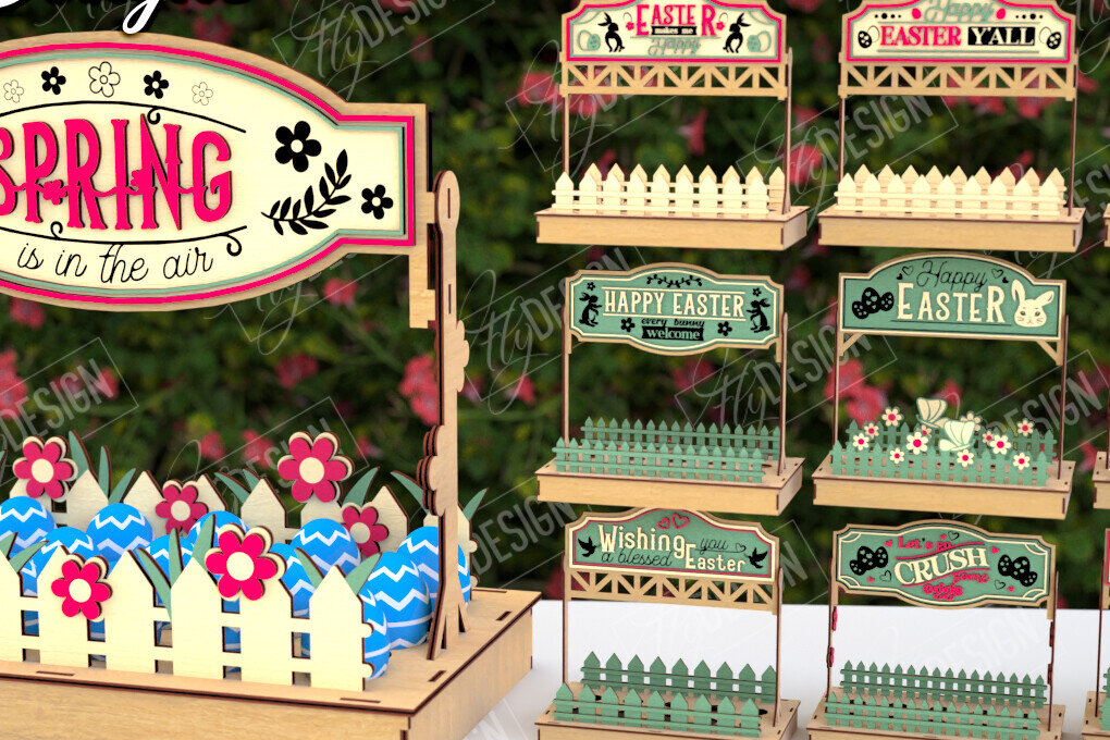 Σετ των 2 Intra απο ξύλο plywood  Χρώμα wenge 3mm-4mm πάχος - Στάση αυγών για το πασχαλινό πακέτο | Αρχεία CNC Δίασταση 15x15 cm INTRAFABR-71768638