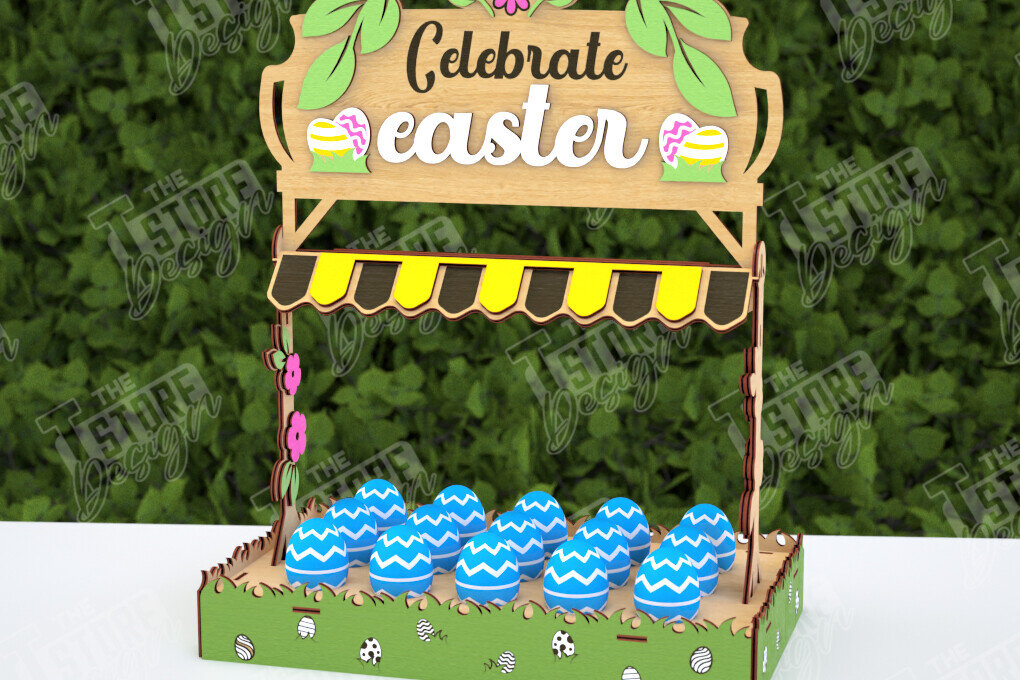 Σετ των 2 Intra απο ξύλο plywood  Χρώμα wenge 3mm-4mm πάχος - Αυγοστάσιο για το Πάσχα | Πασχαλινό Λαγουδάκι |CNC Δίασταση 15x15 cm INTRAFABR-93702895