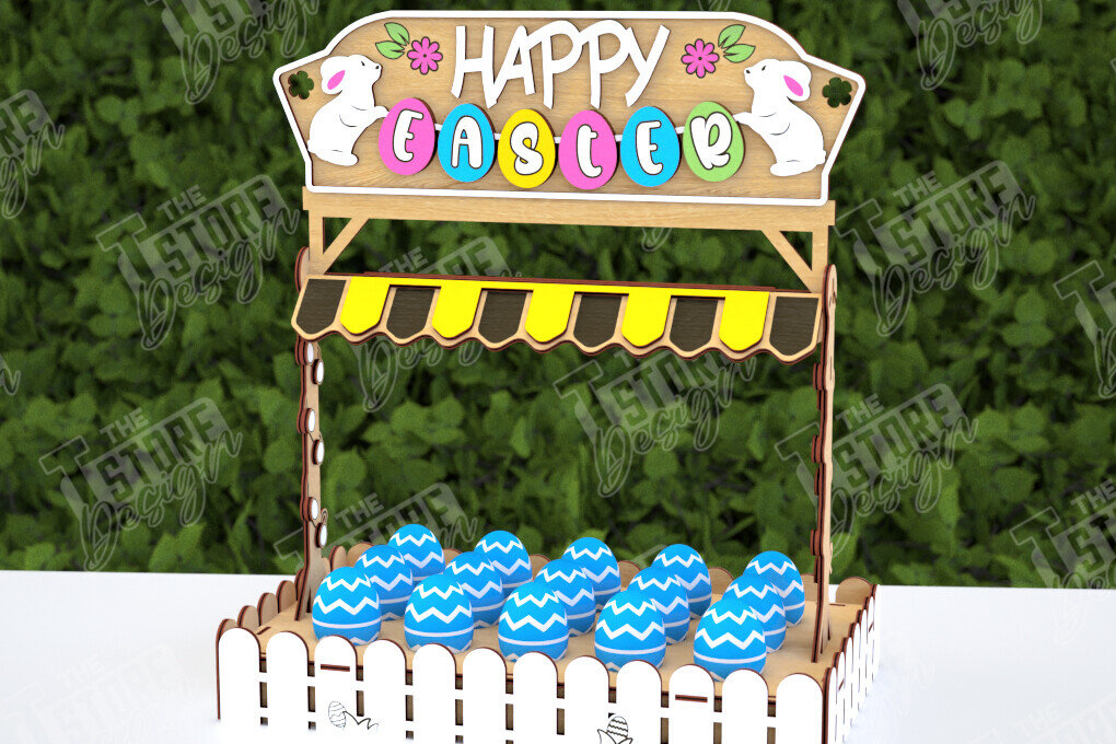 Σετ των 2 Intra απο ξύλο plywood  Χρώμα wenge 3mm-4mm πάχος - Αυγοστάσιο για το Πάσχα | Πασχαλινή αυγοθήκη Δίασταση 15x15 cm INTRAFABR-71837060