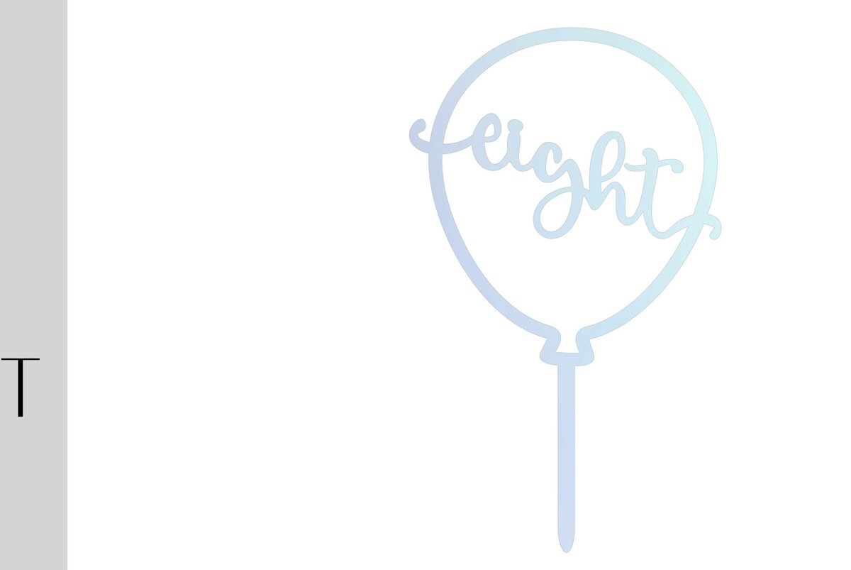 Σετ των 2 Intra απο ξύλο plywood  Χρώμα wenge 3mm-4mm πάχος - Όγδοα Γενέθλια Μπαλόνι Κέικ Topper Δίασταση 20x20 cm INTRAFABR-104485763