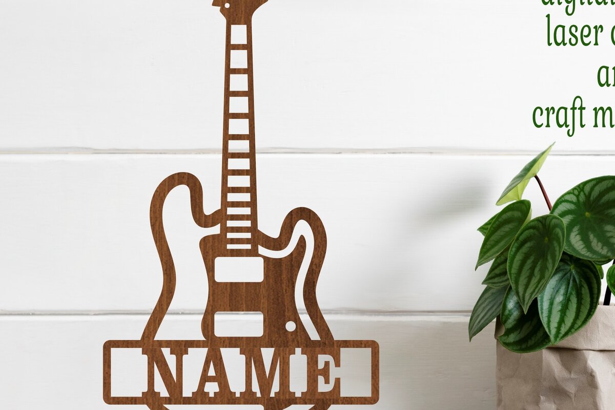 Intra απο ξύλο plywood  Χρώμα wenge 3mm-4mm πάχος - Πινακίδα ονόματος ηλεκτρικής κιθάρας Δίασταση 30x20 cm INTRAFABR-104485760