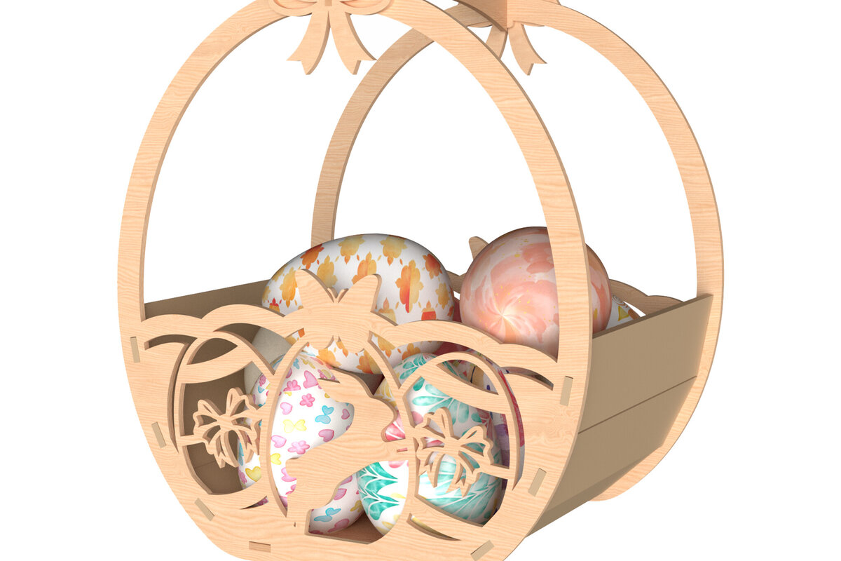 Intra απο ξύλο plywood  Χρώμα wenge 3mm-4mm πάχος - Κομψό Πασχαλινό Μπάνι Καλάθι Laser Δίασταση 30x20 cm INTRAFABR-77625769