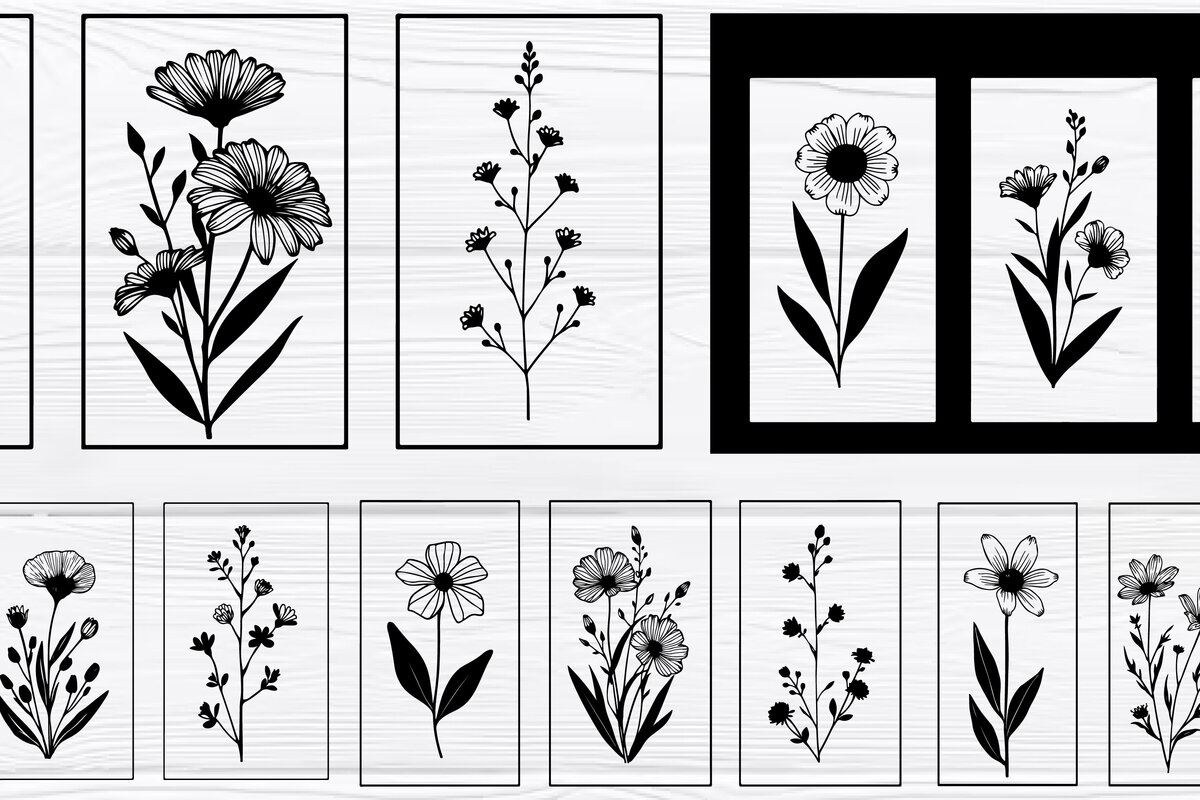 Intra απο ξύλο plywood  Χρώμα wenge 3mm-4mm πάχος - Κομψή δέσμη τέχνης τοίχου με φλοράλ Δίασταση 40x50 cm INTRAFABR-28743976