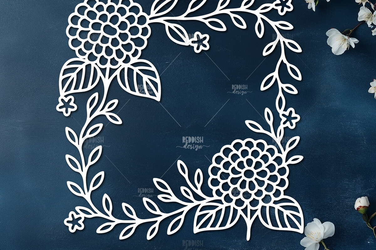 Intra απο ξύλο plywood  Χρώμα wenge 3mm-4mm πάχος - Κομψό σχέδιο ορτανσίας κοπής Δίασταση 30x20 cm INTRAFABR-110324874