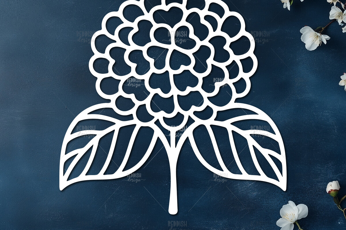 Intra απο ξύλο plywood  Χρώμα wenge 3mm-4mm πάχος - Κομψό σχέδιο ορτανσίας κοπής Δίασταση 30x20 cm INTRAFABR-111367041