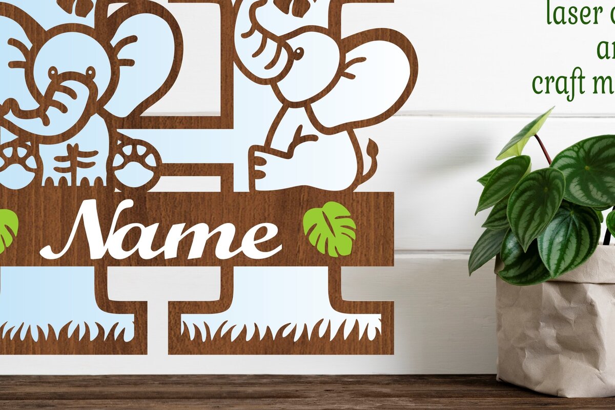 Intra απο ξύλο plywood  Χρώμα wenge 3mm-4mm πάχος - Μονόγραμμα με κεφαλαίο ελέφαντα Γράμμα H Δίασταση 30x20 cm INTRAFABR-123260660