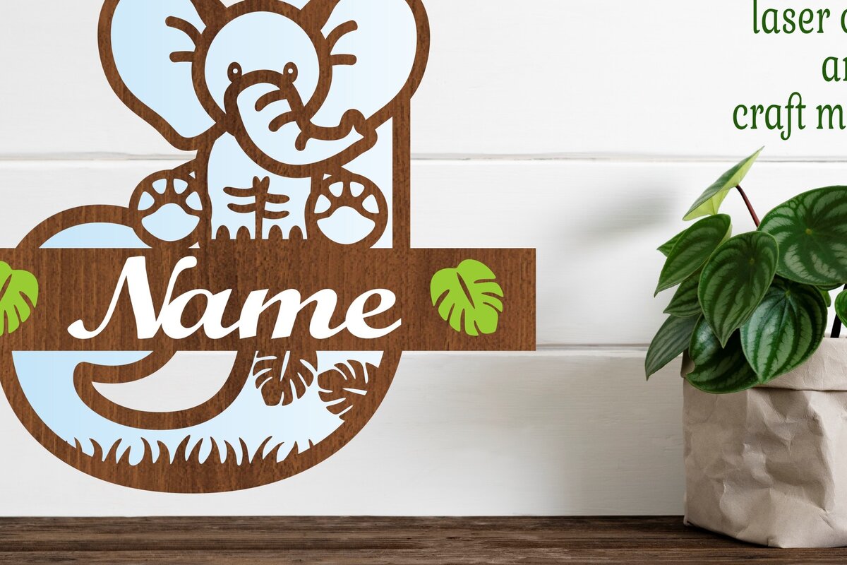 Intra απο ξύλο plywood  Χρώμα wenge 3mm-4mm πάχος - Μονόγραμμα με κεφαλαίο ελέφαντα Γράμμα J Δίασταση 30x20 cm INTRAFABR-32302422