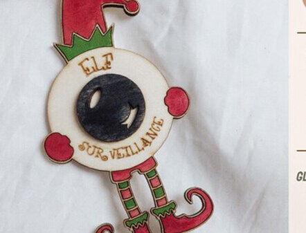 Σετ των 2 Intra απο ξύλο plywood  Χρώμα wenge 3mm-4mm πάχος - Στολίδι επιτήρησης ξωτικών Δίασταση 12x20 cm INTRAFABR-91289461