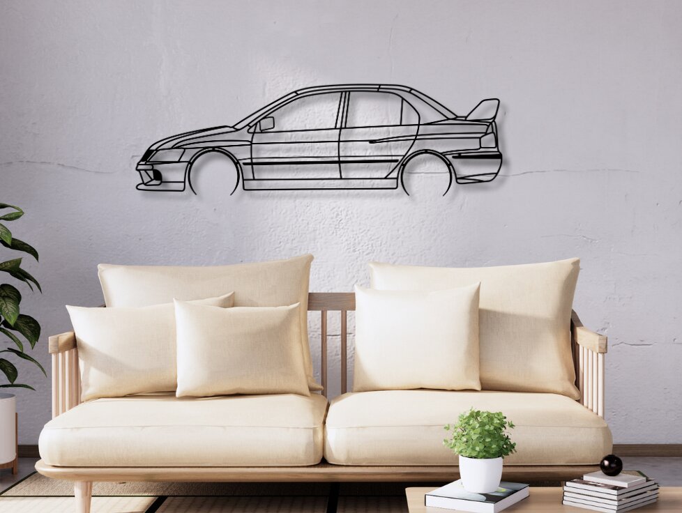 Σετ των 2 Intra απο ξύλο plywood  Χρώμα wenge 3mm-4mm πάχος - Evolution Car Silhouette Δίασταση 20x20 cm INTRAFABR-47679507