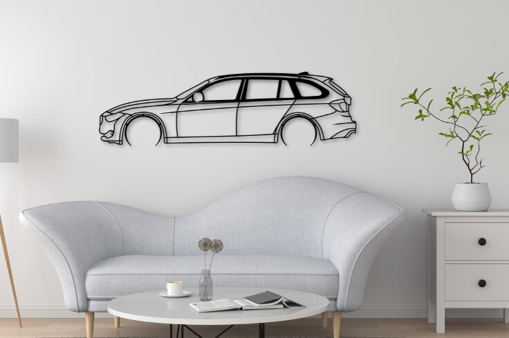 Σετ των 2 Intra απο ξύλο plywood  Χρώμα wenge 3mm-4mm πάχος - F31 Car Silhouette Dxf Δίασταση 20x20 cm INTRAFABR-98651410