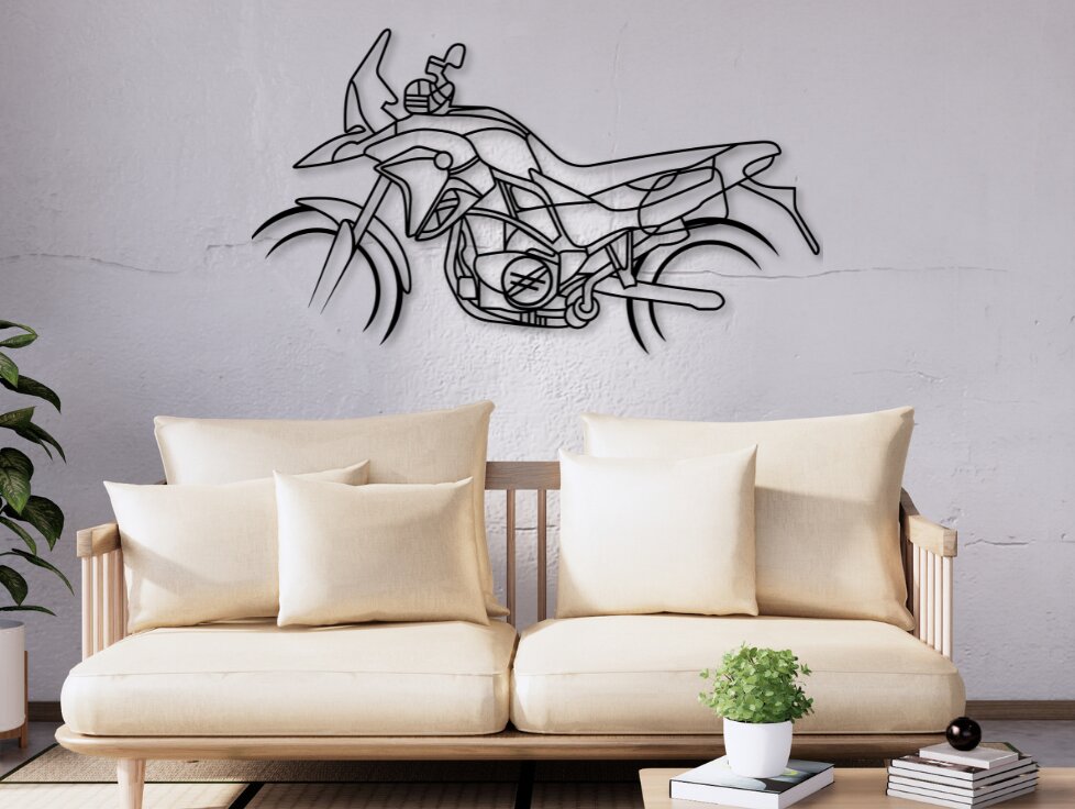 Σετ των 2 Intra απο ξύλο plywood  Χρώμα wenge 3mm-4mm πάχος - F800 Μοτοσικλέτα Σιλουέτα Δίασταση 20x20 cm INTRAFABR-76074227