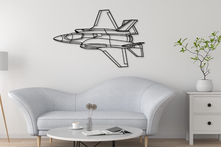 Σετ των 2 Intra απο ξύλο plywood  Χρώμα wenge 3mm-4mm πάχος - FA-15 Lightning Airplane Dxf Δίασταση 20x20 cm INTRAFABR-76074558