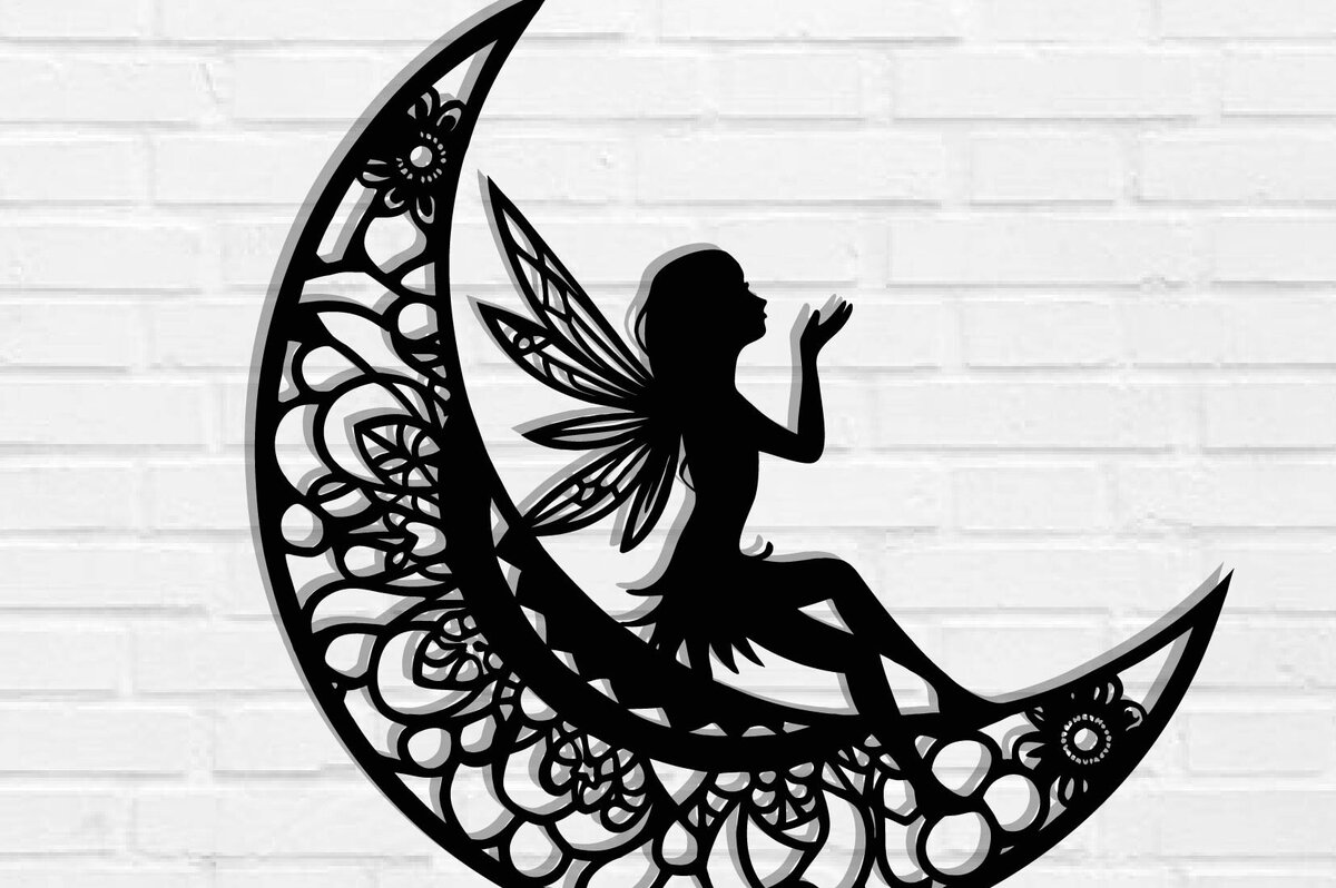 Intra απο ξύλο plywood  Χρώμα wenge 3mm-4mm πάχος - με λέιζερ από χαρτί Fairy Moon Δίασταση 40x50 cm INTRAFABR-87774956