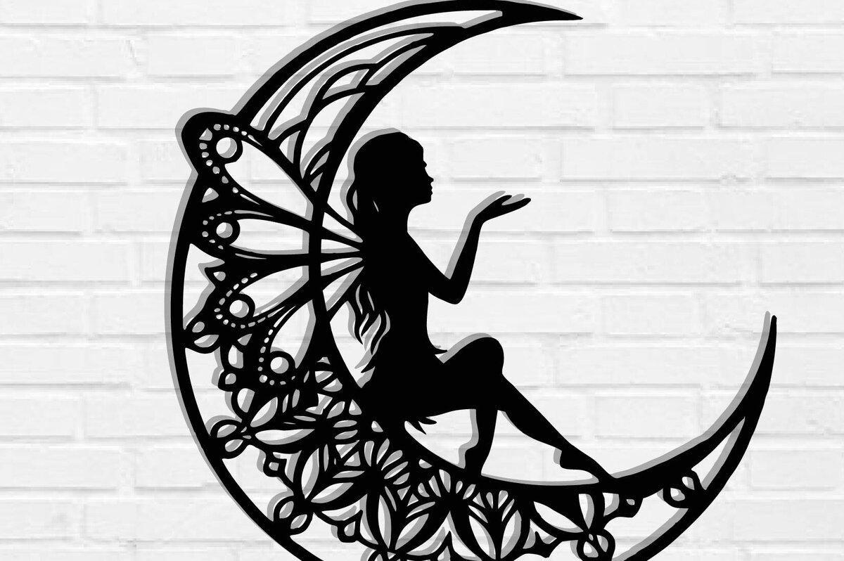 Intra απο ξύλο plywood  Χρώμα wenge 3mm-4mm πάχος - Fairy on the Moon Δίασταση 40x50 cm INTRAFABR-87775550