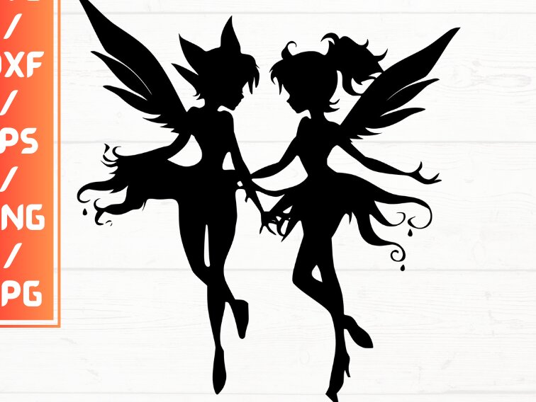 Σετ των 2 Intra απο ξύλο plywood  Χρώμα wenge 3mm-4mm πάχος - Fairy , DXF, EPS, JPG, PNG Δίασταση 20x20 cm INTRAFABR-87774876