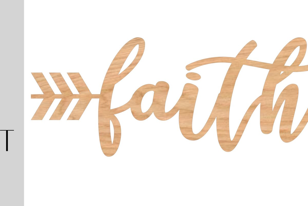 Σετ των 2 Intra απο ξύλο plywood  Χρώμα wenge 3mm-4mm πάχος - λέιζερ Faith Arrow Δίασταση 20x20 cm INTRAFABR-74740164