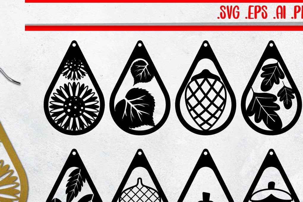 Σετ των 3 Intra απο ξύλο plywood  Χρώμα wenge 3mm-4mm πάχος - Πακέτο φθινοπωρινών σκουλαρίκια - Δίασταση 3x3 cm INTRAFABR-118363180