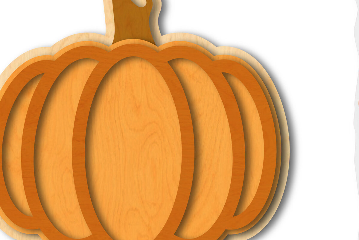 Σετ των 2 Intra απο ξύλο plywood  Χρώμα wenge 3mm-4mm πάχος - Fall Door Hanger , Fall Laser Decor Δίασταση 15x15 cm INTRAFABR-119534040