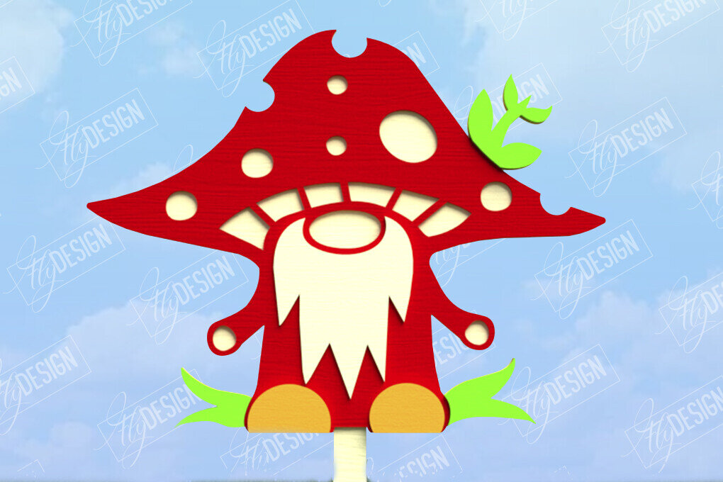 Σετ των 2 Intra απο ξύλο plywood  Χρώμα wenge 3mm-4mm πάχος - Fall Garden Stake | Πάσσαλος γκαζόν | Συγκομιδή Δίασταση 20x20 cm INTRAFABR-17631344