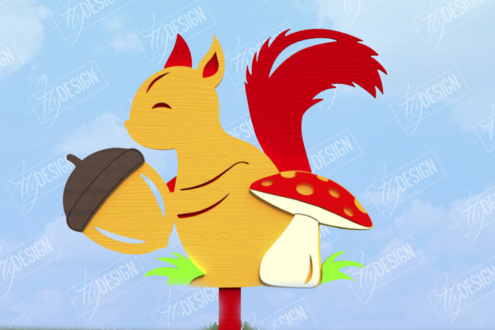 Σετ των 2 Intra απο ξύλο plywood  Χρώμα wenge 3mm-4mm πάχος - Fall Garden Stake | Πάσσαλος γκαζόν | Συγκομιδή Δίασταση 20x20 cm INTRAFABR-117601084