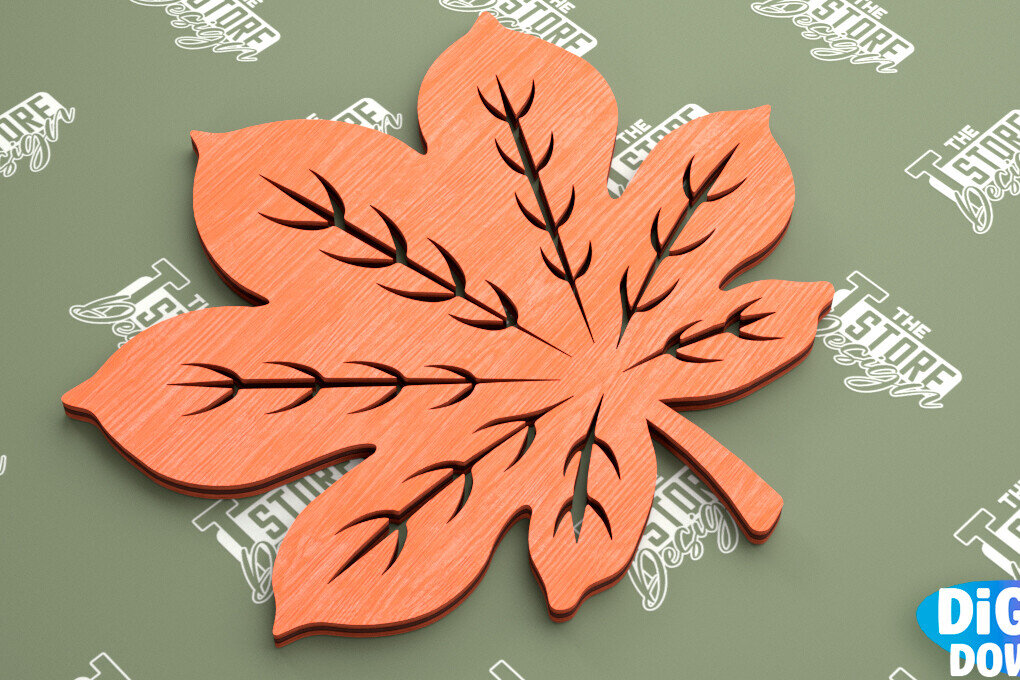 Intra απο ξύλο plywood  Χρώμα wenge 3mm-4mm πάχος - Φθινοπωρινό φύλλο | Φθινοπωρινά Σύμβολα | Φθινοπωρινή σεζόν Δίασταση 30x20 cm INTRAFABR-79513568