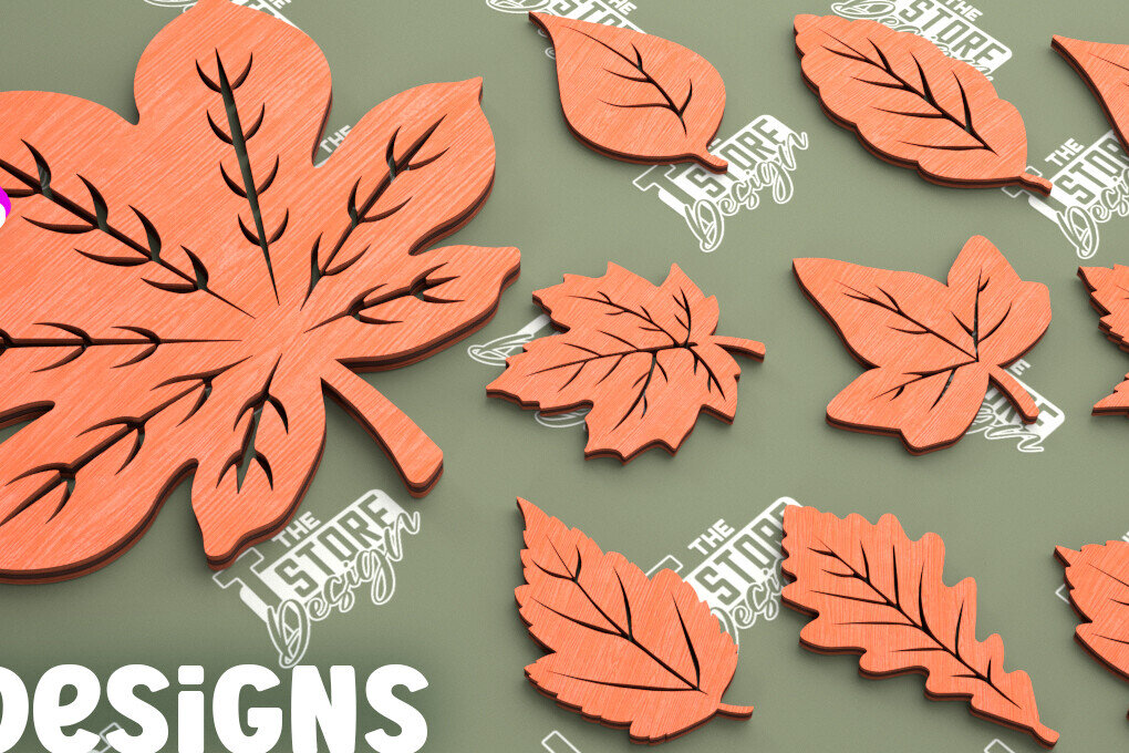 Intra απο ξύλο plywood  Χρώμα wenge 3mm-4mm πάχος - Δέσμη Φθινοπωρινών Φύλλων | Φθινοπωρινά Σύμβολα | CNC Δίασταση 30x20 cm INTRAFABR-69398980