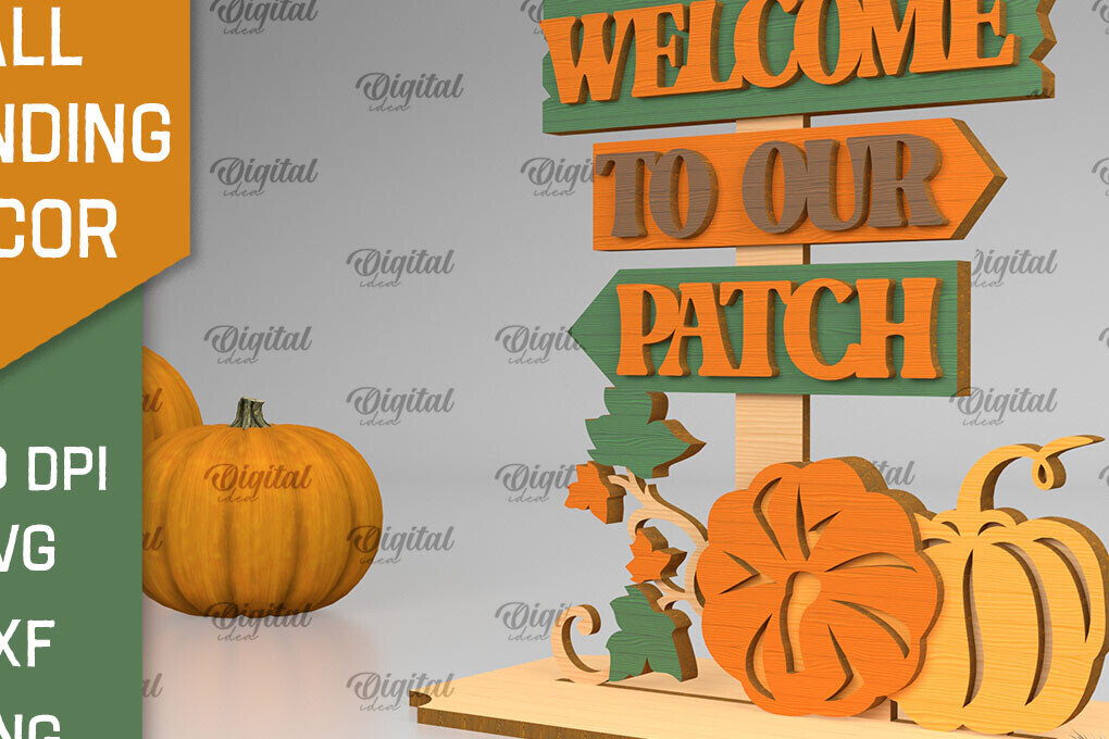 Intra απο ξύλο plywood  Χρώμα wenge 3mm-4mm πάχος - Fall Standing Decor LaserCut. Φθινοπωρινό Δίασταση 30x20 cm INTRAFABR-122607218