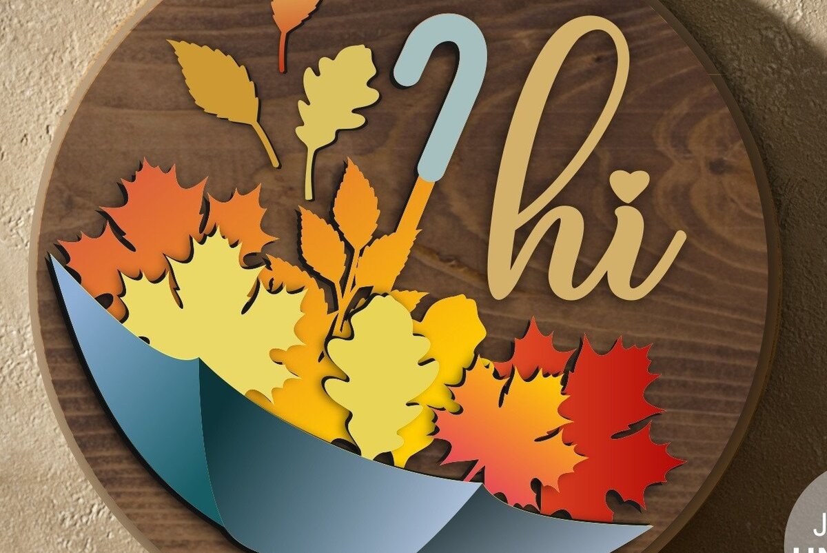 Σετ των 2 Intra απο ξύλο plywood  Χρώμα wenge 3mm-4mm πάχος - Φθινοπωρινό File Δίασταση 20x20 cm INTRAFABR-66872656