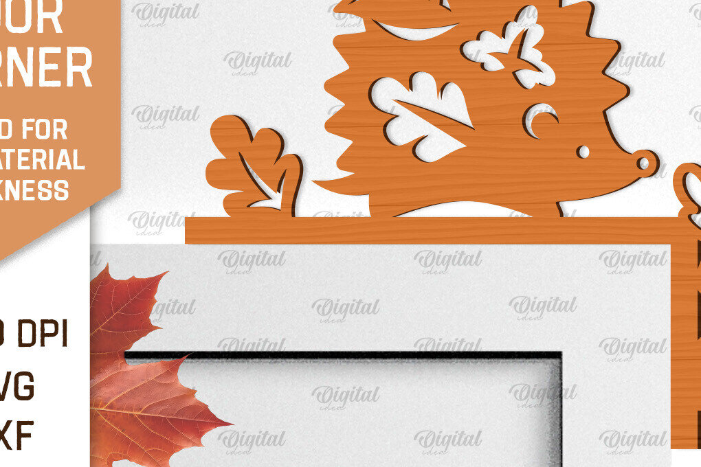 Intra απο ξύλο plywood  Χρώμα wenge 3mm-4mm πάχος - Φθινοπωρινή Ξύλινη Πόρτα Γωνιακή Κοπή Laser Δίασταση 30x20 cm INTRAFABR-56420152