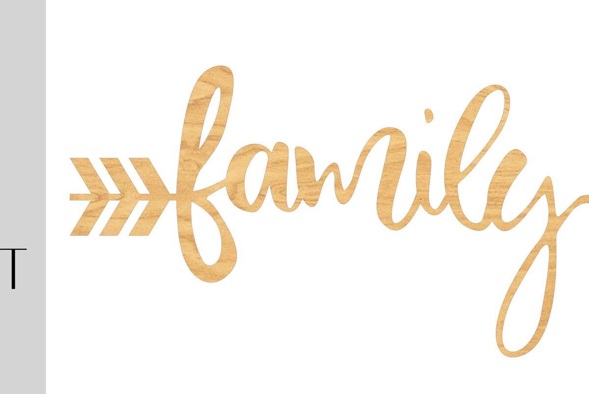 Σετ των 2 Intra απο ξύλο plywood  Χρώμα wenge 3mm-4mm πάχος - Οικογενειακό βέλος για κόφτη λέιζερ Δίασταση 20x20 cm INTRAFABR-60934361