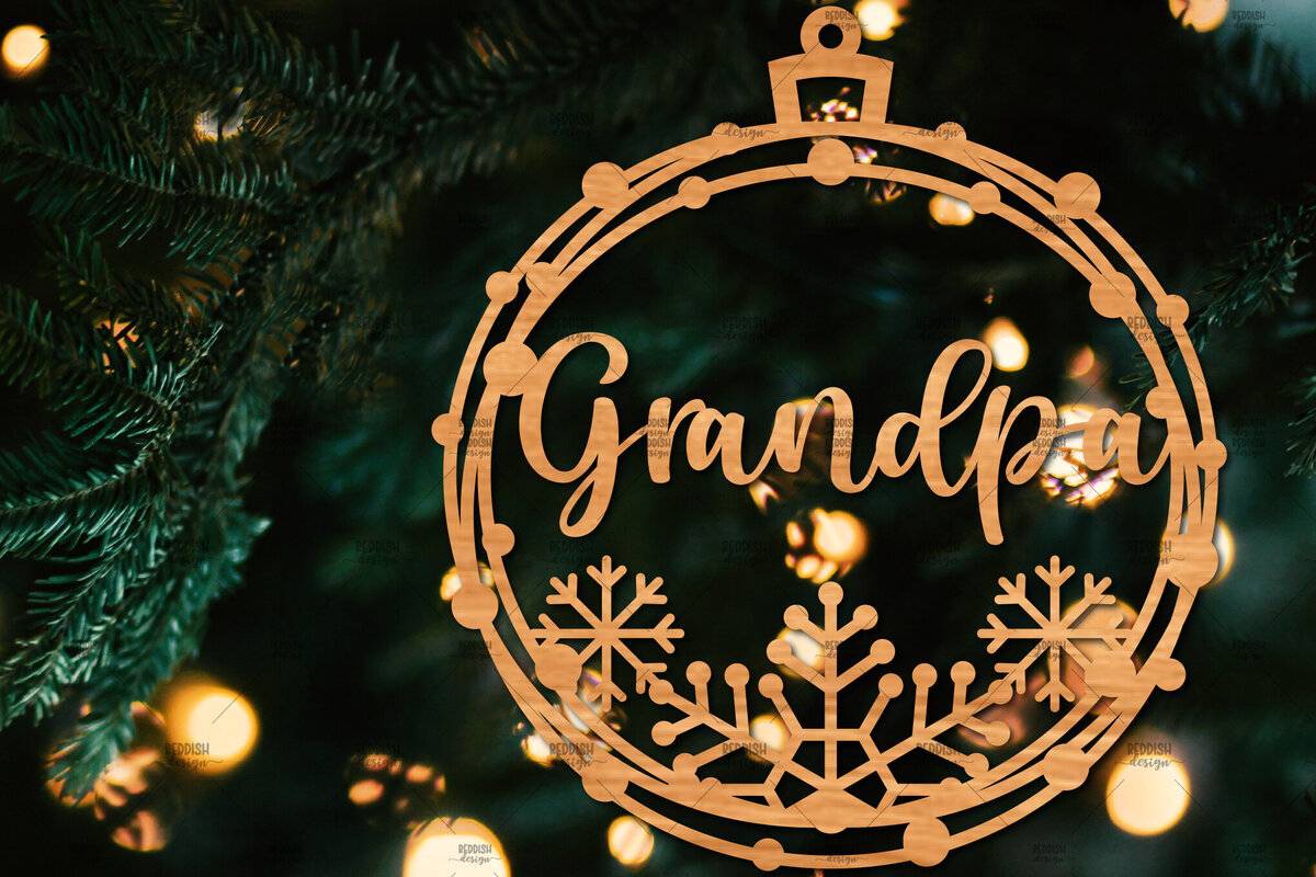 Σετ των 2 Intra απο ξύλο plywood  Χρώμα wenge 3mm-4mm πάχος - Οικογενειακή Χριστουγεννιάτικη Διακόσμηση Δίασταση 20x20 cm INTRAFABR-72469835