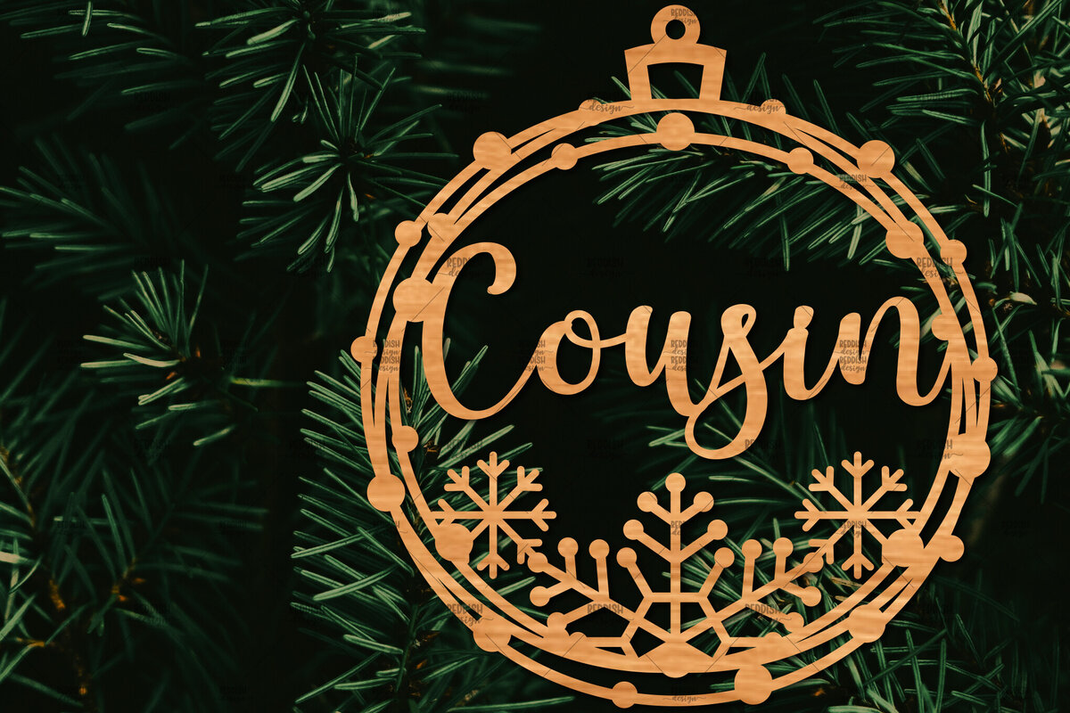 Σετ των 2 Intra απο ξύλο plywood  Χρώμα wenge 3mm-4mm πάχος - Οικογενειακή Χριστουγεννιάτικη Διακόσμηση Δίασταση 20x20 cm INTRAFABR-72442825