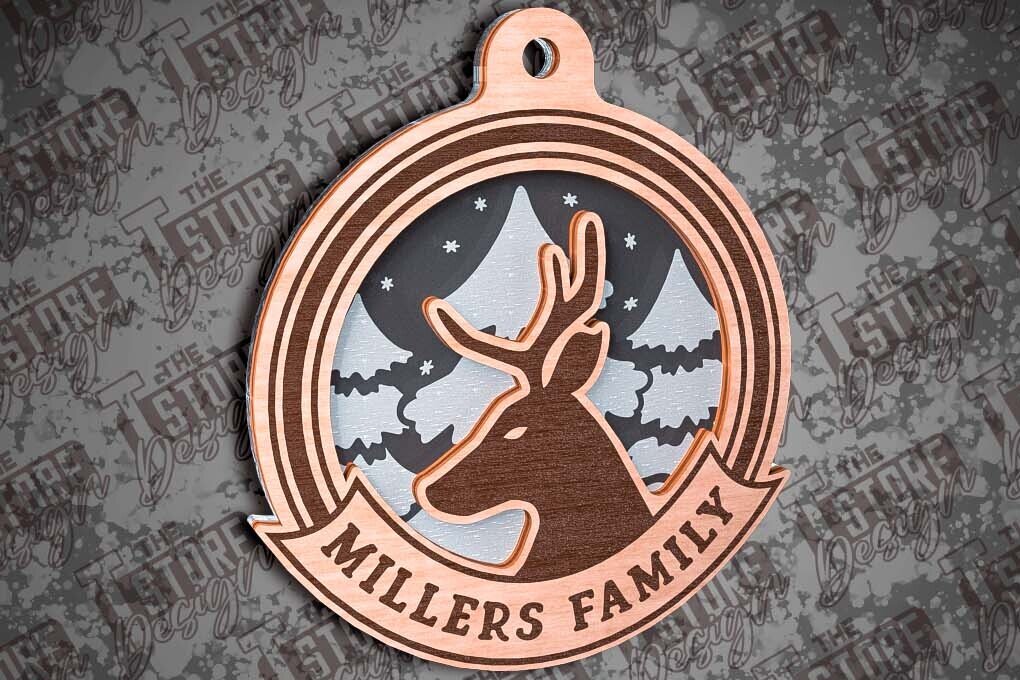 Σετ των 2 Intra απο ξύλο plywood  Χρώμα wenge 3mm-4mm πάχος - Οικογενειακά Διακοσμητικά Σχέδιο Δίασταση 6x6 cm INTRAFABR-121325811