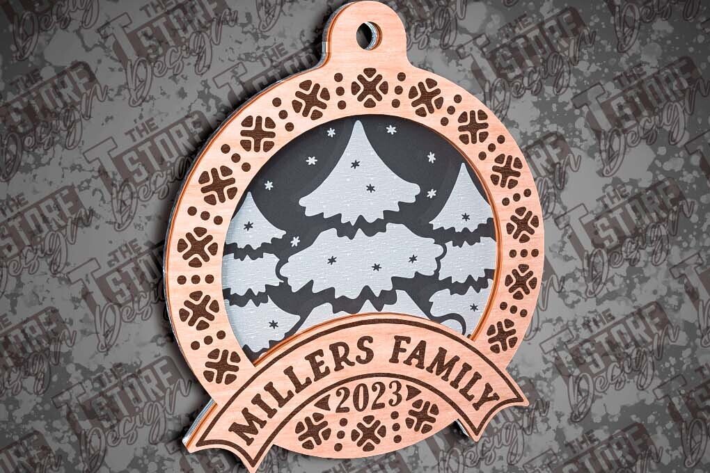 Σετ των 2 Intra απο ξύλο plywood  Χρώμα wenge 3mm-4mm πάχος - Οικογενειακά Διακοσμητικά Σχέδιο Δίασταση 6x6 cm INTRAFABR-121325817