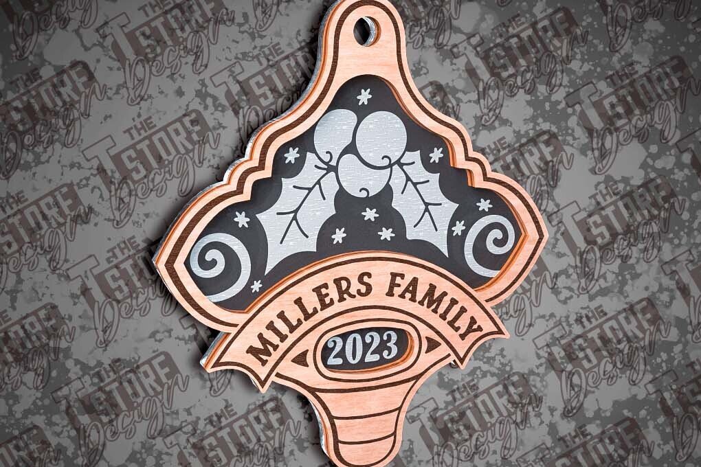 Σετ των 2 Intra απο ξύλο plywood  Χρώμα wenge 3mm-4mm πάχος - Οικογενειακά Διακοσμητικά Σχέδιο Δίασταση 6x6 cm INTRAFABR-109336971