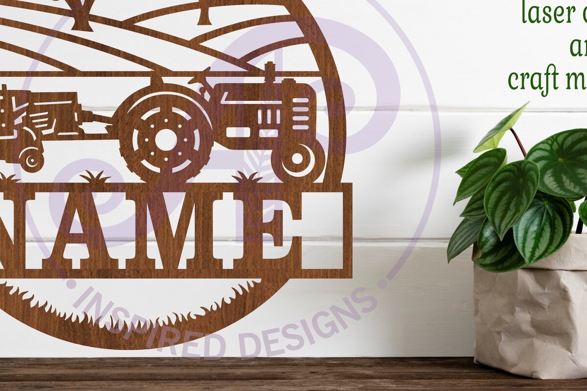 Intra απο ξύλο plywood  Χρώμα wenge 3mm-4mm πάχος - Σήμα ονόματος Farm Hay Baling and Tractor Δίασταση 30x20 cm INTRAFABR-26416244