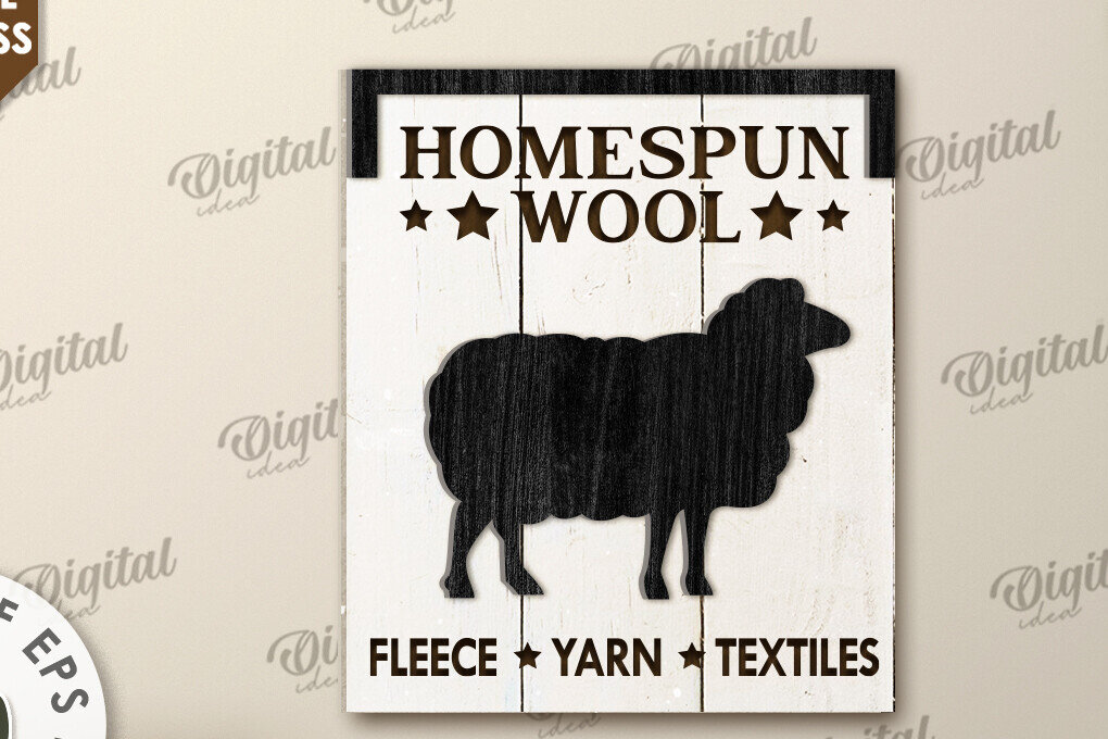 Intra απο ξύλο plywood  Χρώμα wenge 3mm-4mm πάχος - Farmer's Wall Decor . Σημάδι σπιτιού Δίασταση 30x20 cm INTRAFABR-16970397