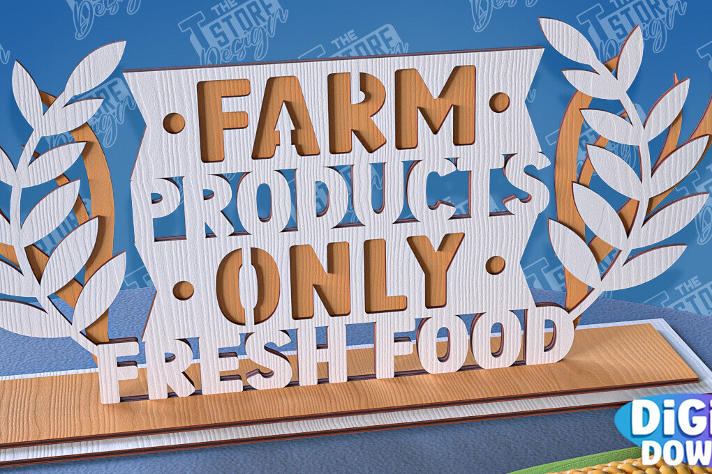 Intra απο ξύλο plywood  Χρώμα wenge 3mm-4mm πάχος - Αγρόκτημα 3D Standing Decor Δίασταση 30x20 cm INTRAFABR-38578822