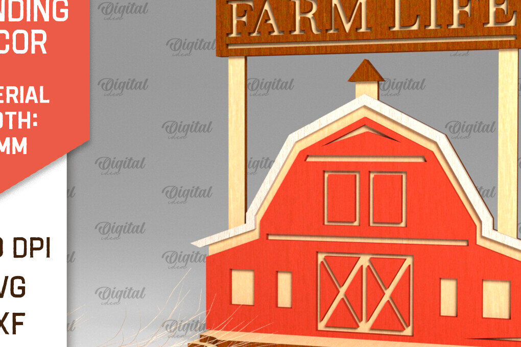 Intra απο ξύλο plywood  Χρώμα wenge 3mm-4mm πάχος - Κόψιμο με λέιζερ όρθια διακόσμηση αγροικίας Δίασταση 30x20 cm INTRAFABR-76221045