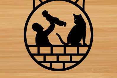 Intra απο ξύλο plywood  Χρώμα wenge 3mm-4mm πάχος - Σχεδιασμός τέχνης ών τοίχων για την ημέρα του πατέρα Δίασταση 40x50 cm INTRAFABR-107019044