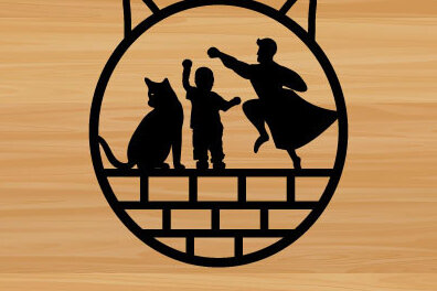 Intra απο ξύλο plywood  Χρώμα wenge 3mm-4mm πάχος - Σχεδιασμός τέχνης ών τοίχων για την ημέρα του πατέρα Δίασταση 40x50 cm INTRAFABR-107019207