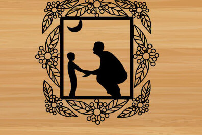 Intra απο ξύλο plywood  Χρώμα wenge 3mm-4mm πάχος - διακόσμηση τοίχου με λέιζερ για την ημέρα του πατέρα Δίασταση 40x50 cm INTRAFABR-119058635