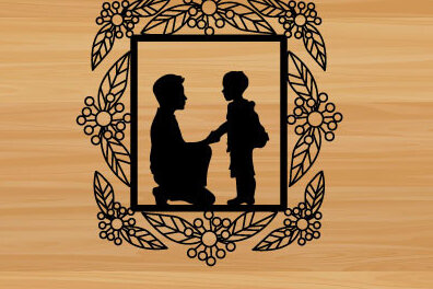 Intra απο ξύλο plywood  Χρώμα wenge 3mm-4mm πάχος - διακόσμηση τοίχου με λέιζερ για την ημέρα του πατέρα Δίασταση 40x50 cm INTRAFABR-124747890