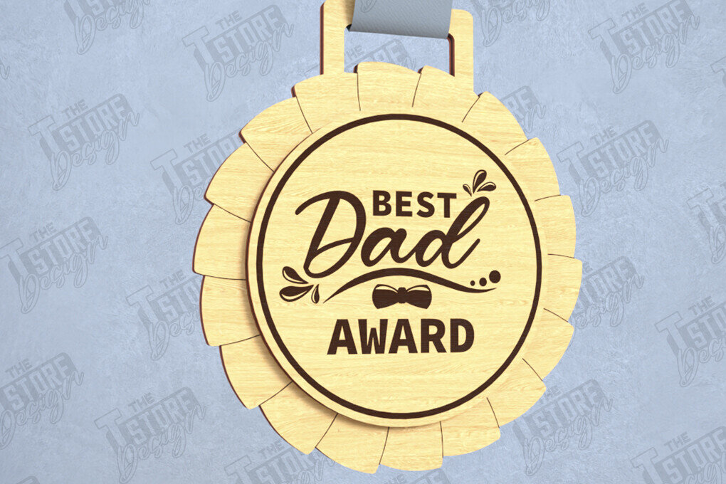 Σετ των 2 Intra απο ξύλο plywood  Χρώμα wenge 3mm-4mm πάχος - Βραβείο για την Ημέρα του Πατέρα | Ξύλινο τρόπαιο | CNC Δίασταση 20x20 cm INTRAFABR-117872119