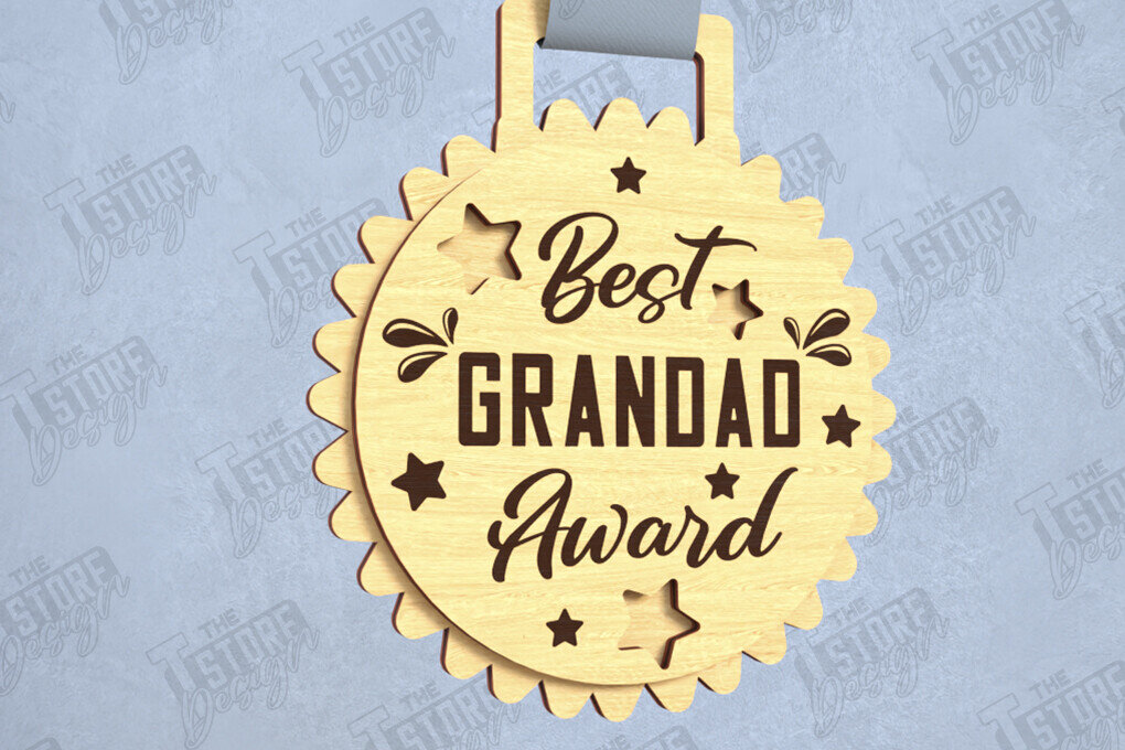 Σετ των 2 Intra απο ξύλο plywood  Χρώμα wenge 3mm-4mm πάχος - Βραβείο για την Ημέρα του Πατέρα | Ξύλινο τρόπαιο | CNC Δίασταση 20x20 cm INTRAFABR-117872542