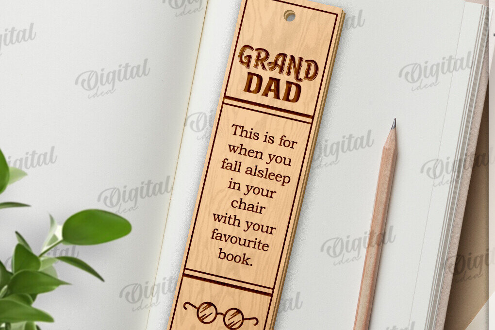 Σετ των 2 Intra απο ξύλο plywood  Χρώμα wenge 3mm-4mm πάχος - Απο σελιδοδείκτης για την Ημέρα του Πατέρα Δίασταση 5x20 cm INTRAFABR-118678848