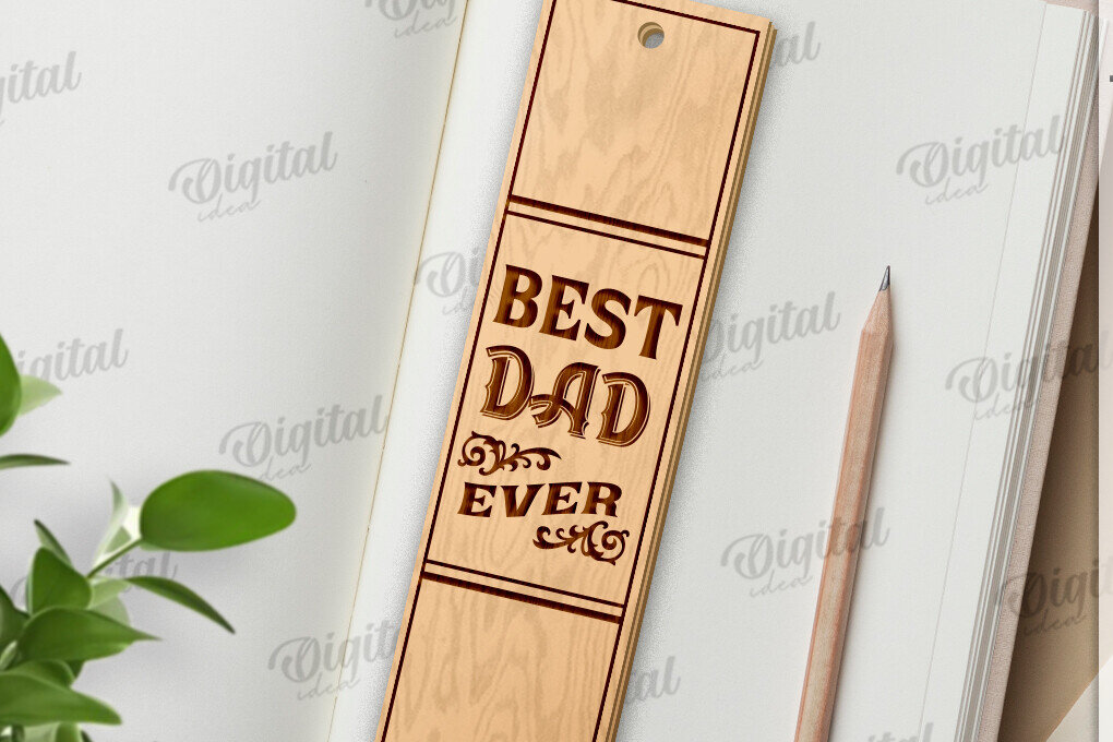 Σετ των 2 Intra απο ξύλο plywood  Χρώμα wenge 3mm-4mm πάχος - Απο σελιδοδείκτης για την Ημέρα του Πατέρα Δίασταση 5x20 cm INTRAFABR-113766096