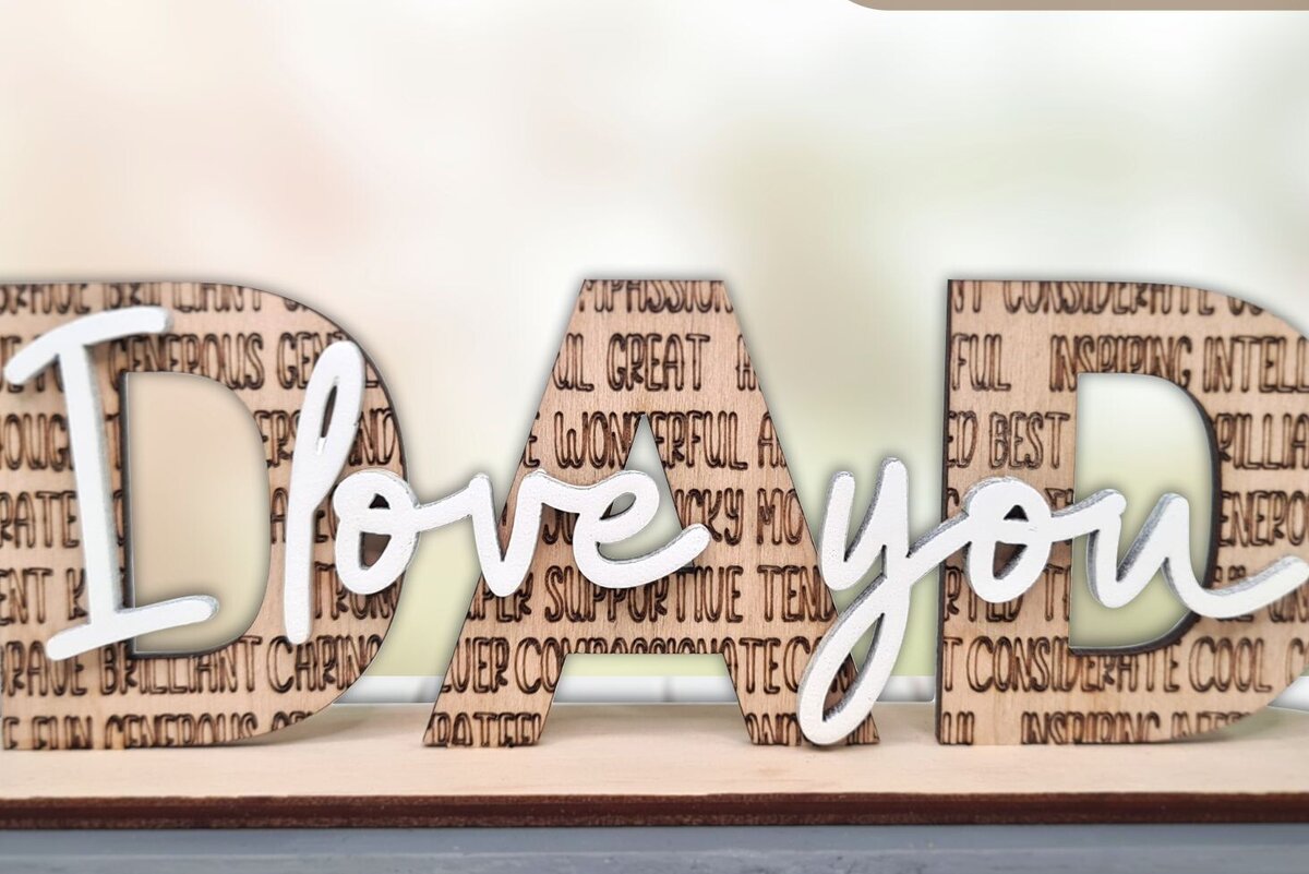 Σετ των 2 Intra απο ξύλο plywood  Χρώμα wenge 3mm-4mm πάχος - Πακέτο με λέιζερ για την Ημέρα του Πατέρα Δίασταση 20x20 cm INTRAFABR-121919720