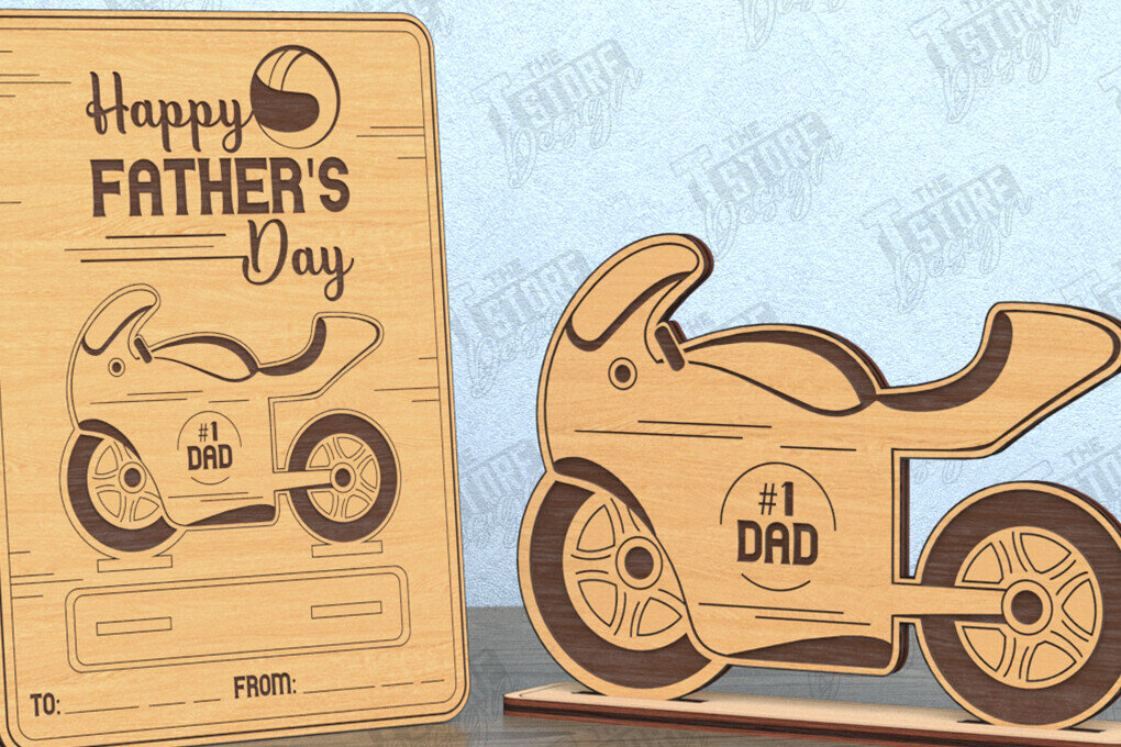 Σετ των 2 Intra απο ξύλο plywood  Χρώμα wenge 3mm-4mm πάχος - Κάρτα για τη γιορτή του πατέρα | Δώρο | Ευχετήρια κάρτα Δίασταση 10x15 cm INTRAFABR-77074089