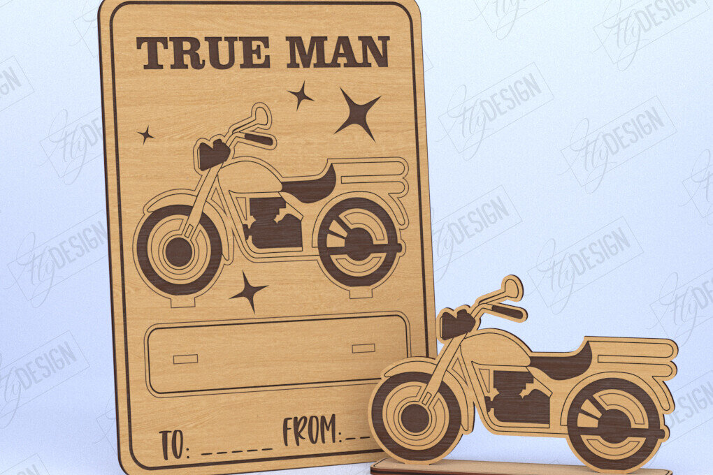 Σετ των 2 Intra απο ξύλο plywood  Χρώμα wenge 3mm-4mm πάχος - Κάρτα για την Ημέρα του Πατέρα | Ιδέα δώρου Δίασταση 10x15 cm INTRAFABR-24437106